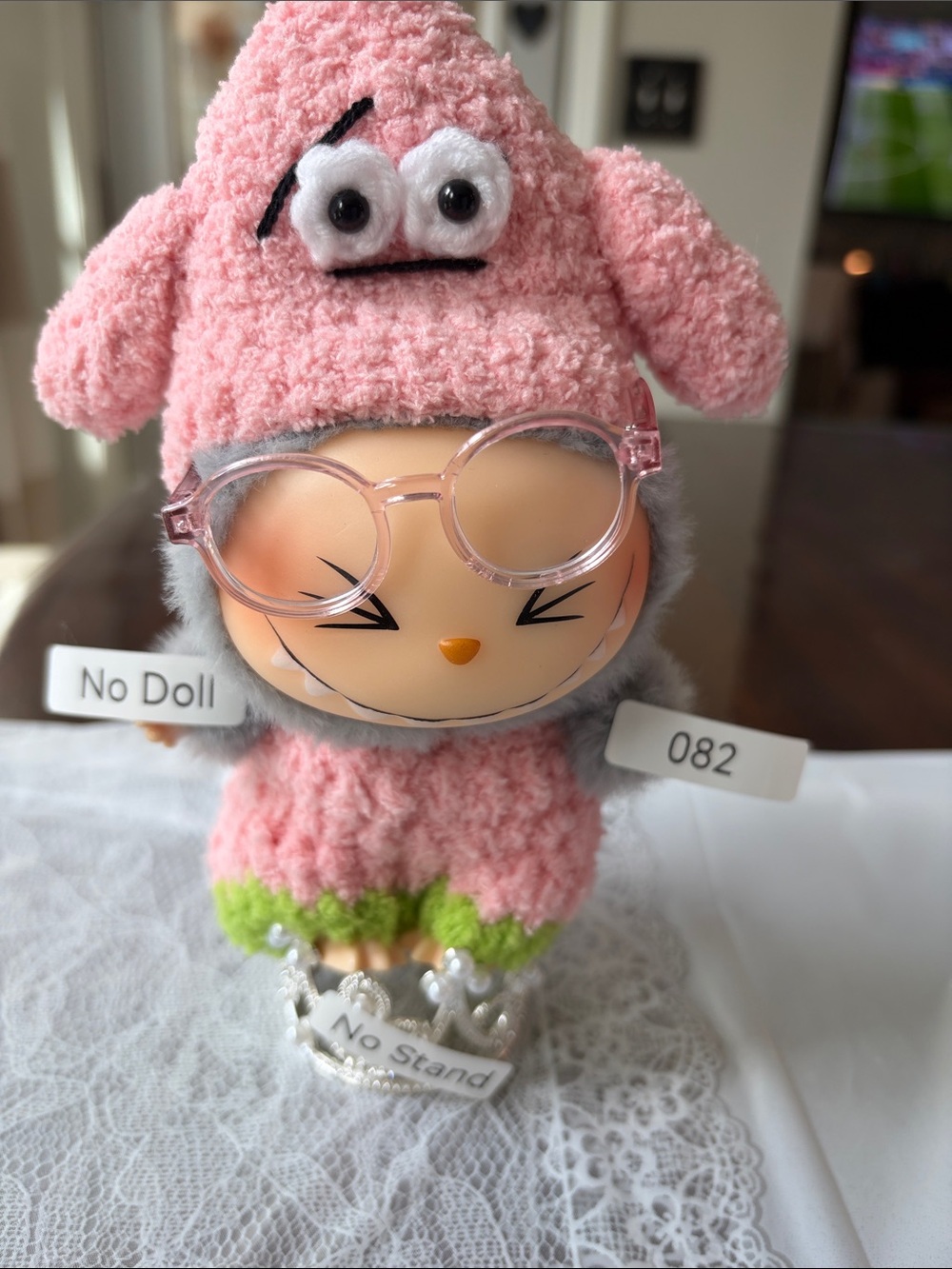 082, 3 Piece Outfit for Labubu Doll(No Doll-No Stand)